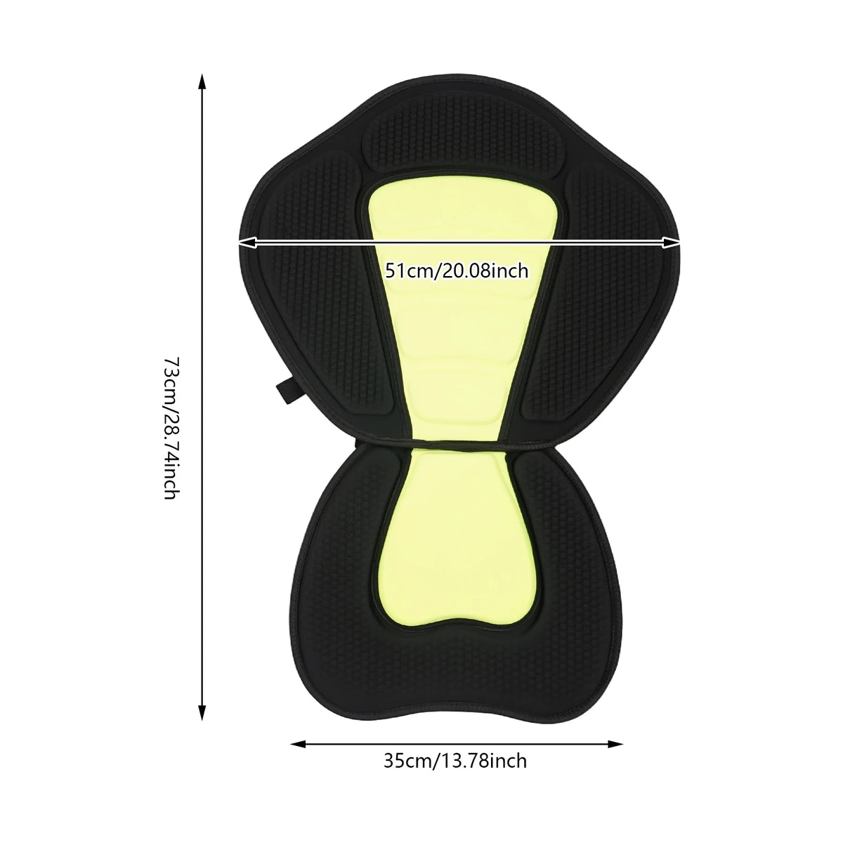 Ergonomic Kayak and Canoe Seat with Adjustable Straps and Storage
