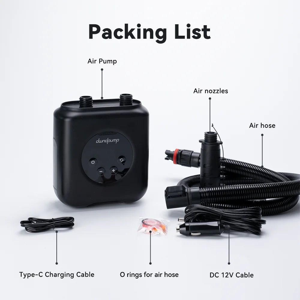 Electric Rechargeable SUP Pump Paddle Boards Kayaks Mattress 20 PSI