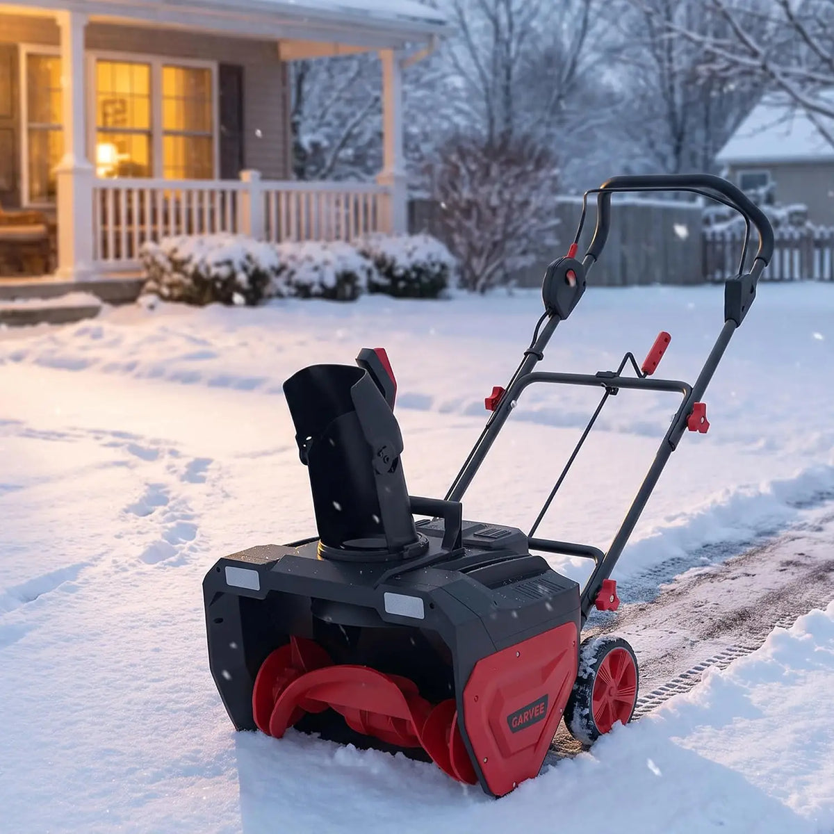HiMISS Cordless Brushless Snow Blower With Dual LED Lights