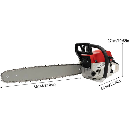 Portable Gas Powered Chainsaw for Tree and Wood Cutting