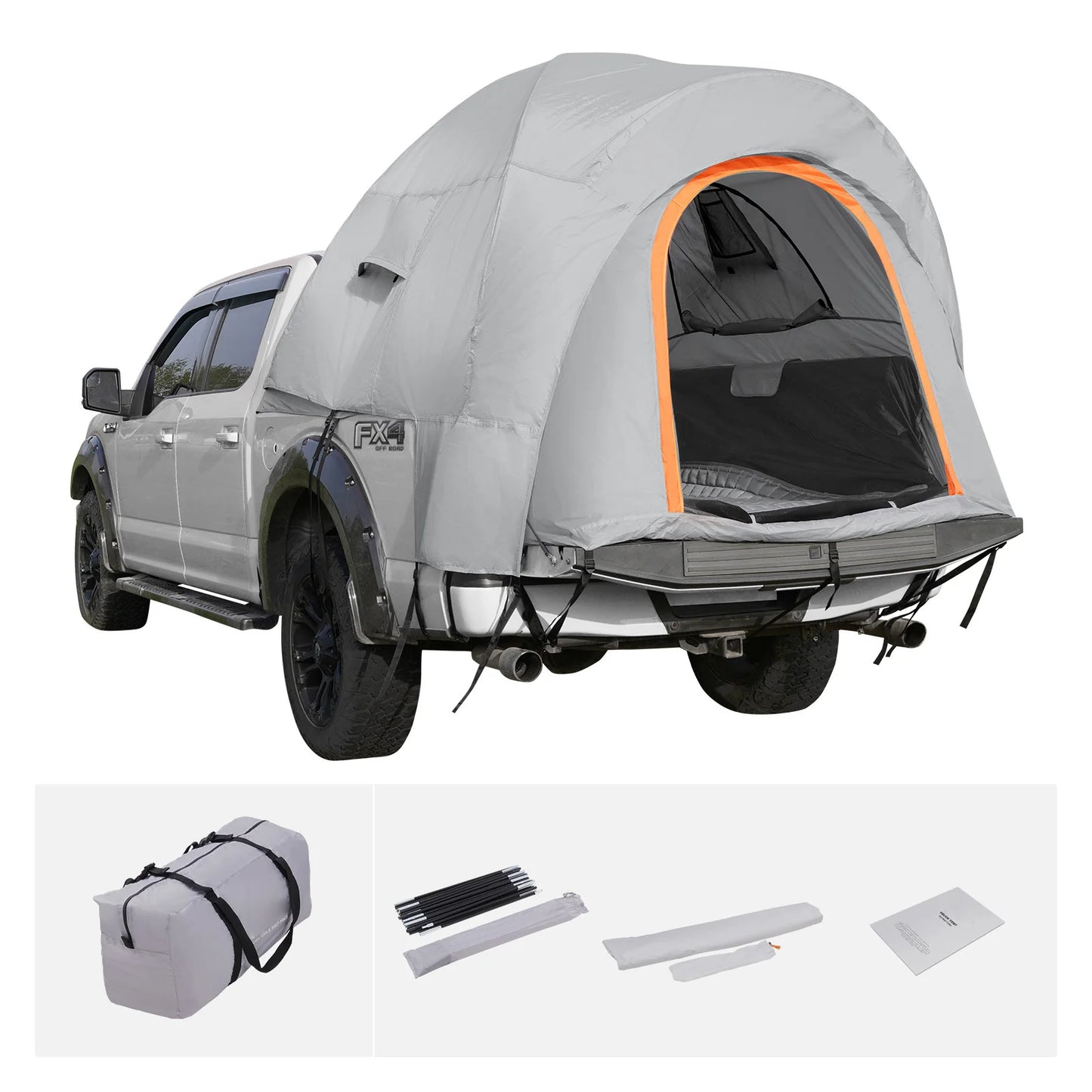 SucceBuy Truck Bed Tent With Rainfly For Camping Travel