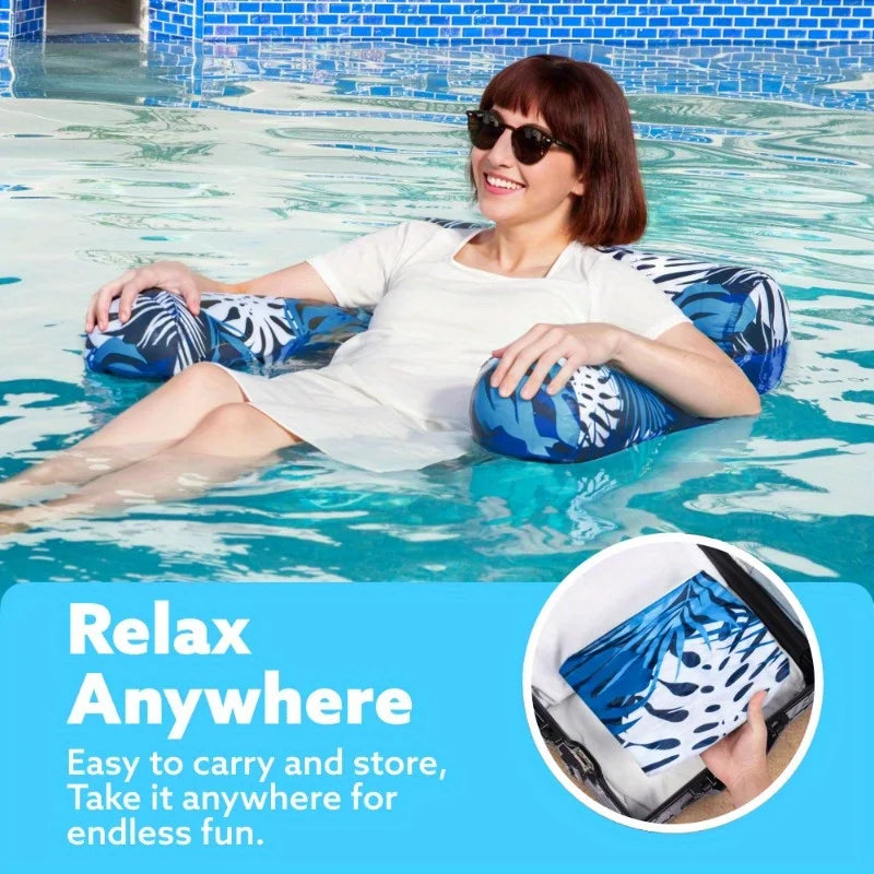 Joyfy Inflatable Pool Chair Float Two Pack For Summer Enjoyment