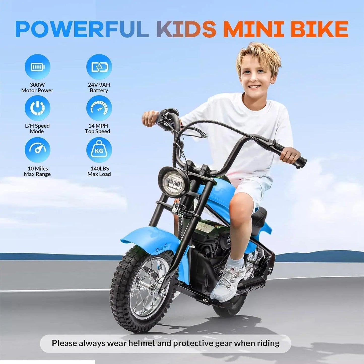 HiMISS Kids Electric Dirt Bike 24V 250W Two Speed Offroad