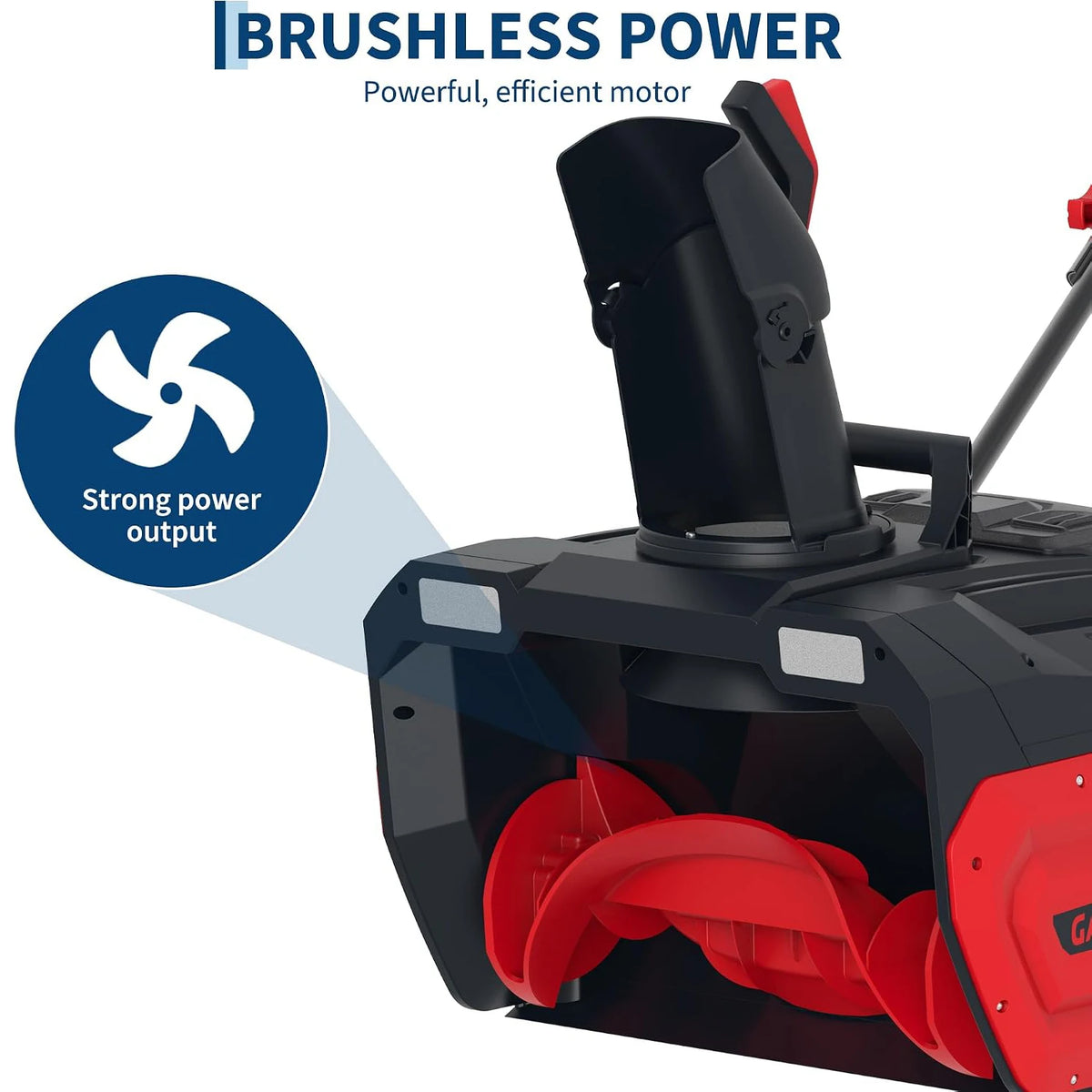 HiMISS Cordless Brushless Snow Blower With Dual LED Lights