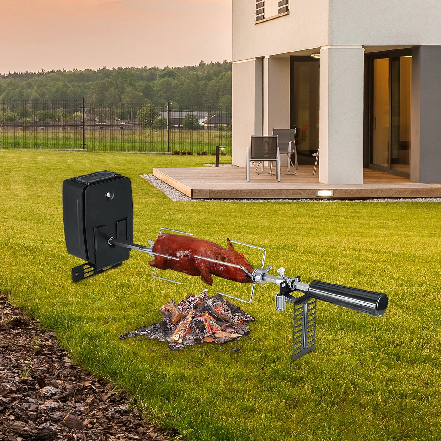 Automatic Electric Rotisserie Grill For Whole Pigs 360 Rotation