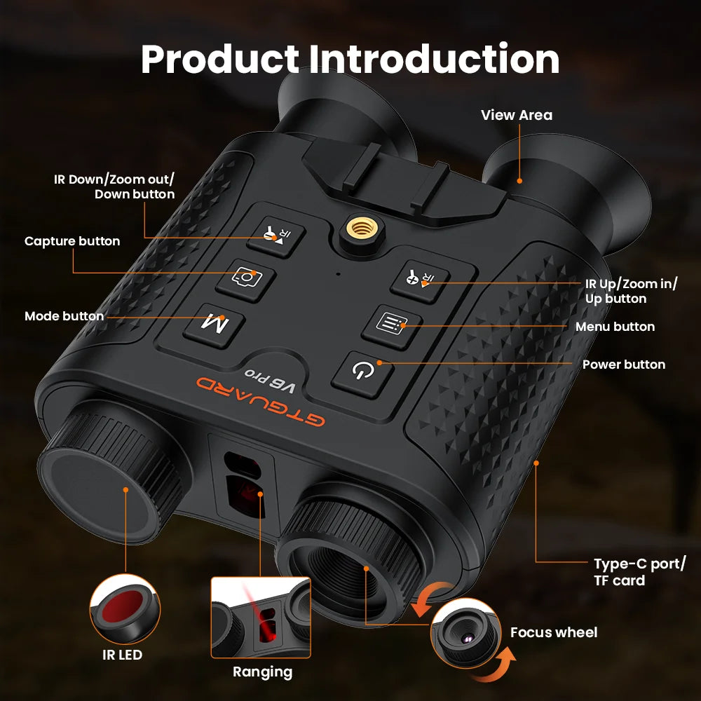 GTMEDIA 4K Night Vision Binoculars With 8x Digital Zoom