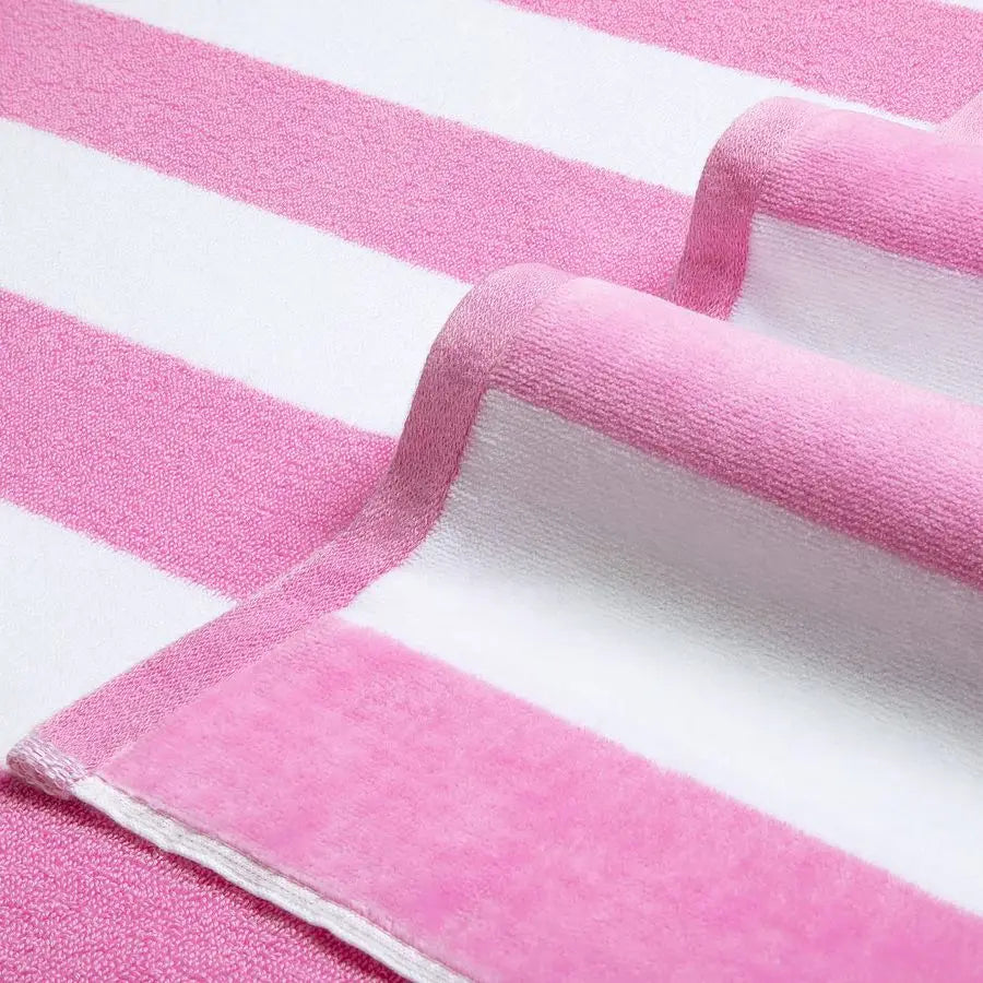 100 Percent Cotton Striped Beach Cabana Towel For Adults