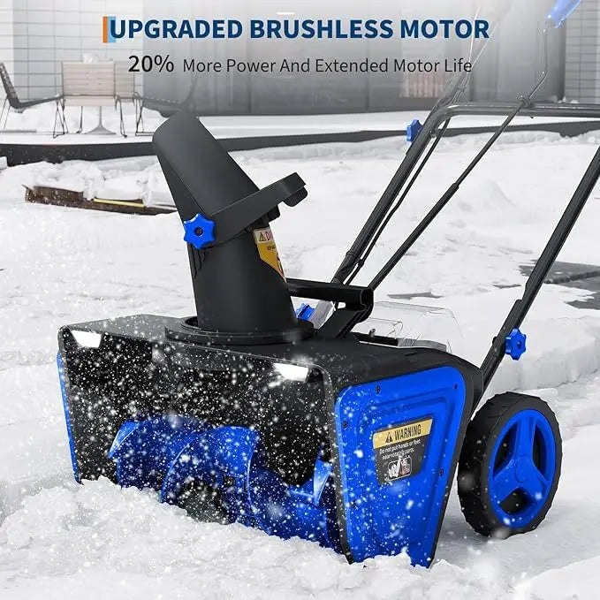 Lightweight 20V Electric Snow Blower For Home Driveway Cleaning