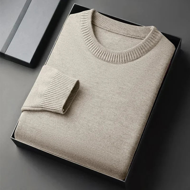 Men's Classic Crewneck Knit Pullover Sweater Lightweight Polyester