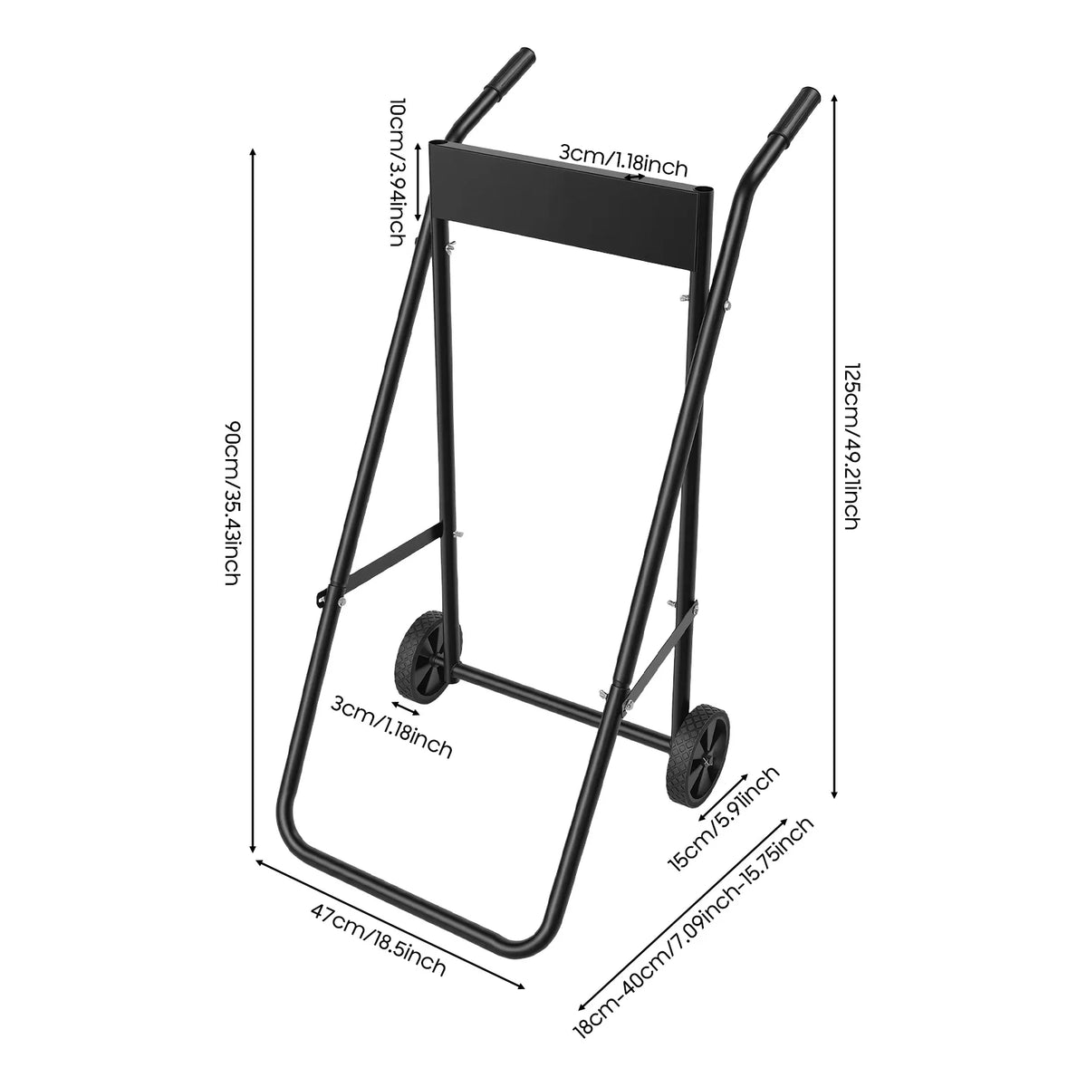 Foldable Outboard Motor Cart for Boat Engine Transport and Repair