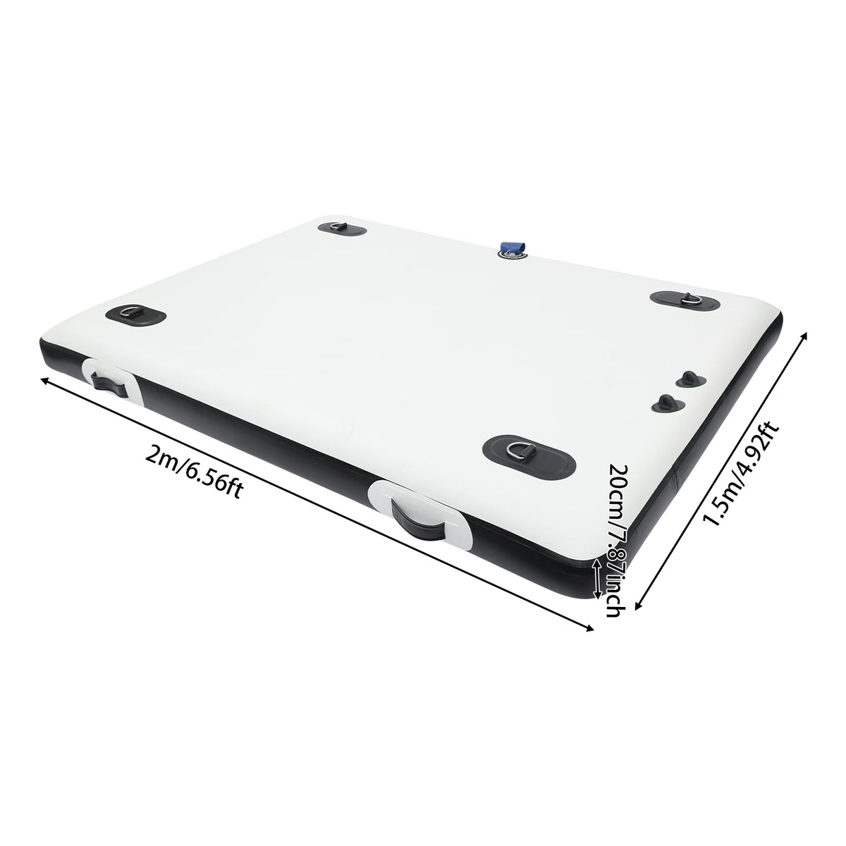 Inflatable Fishing Platform Dock With Outboard Motor Support