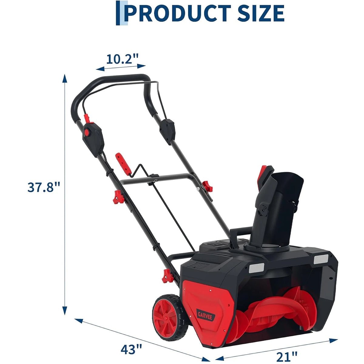 HiMISS Cordless Brushless Snow Blower With Dual LED Lights