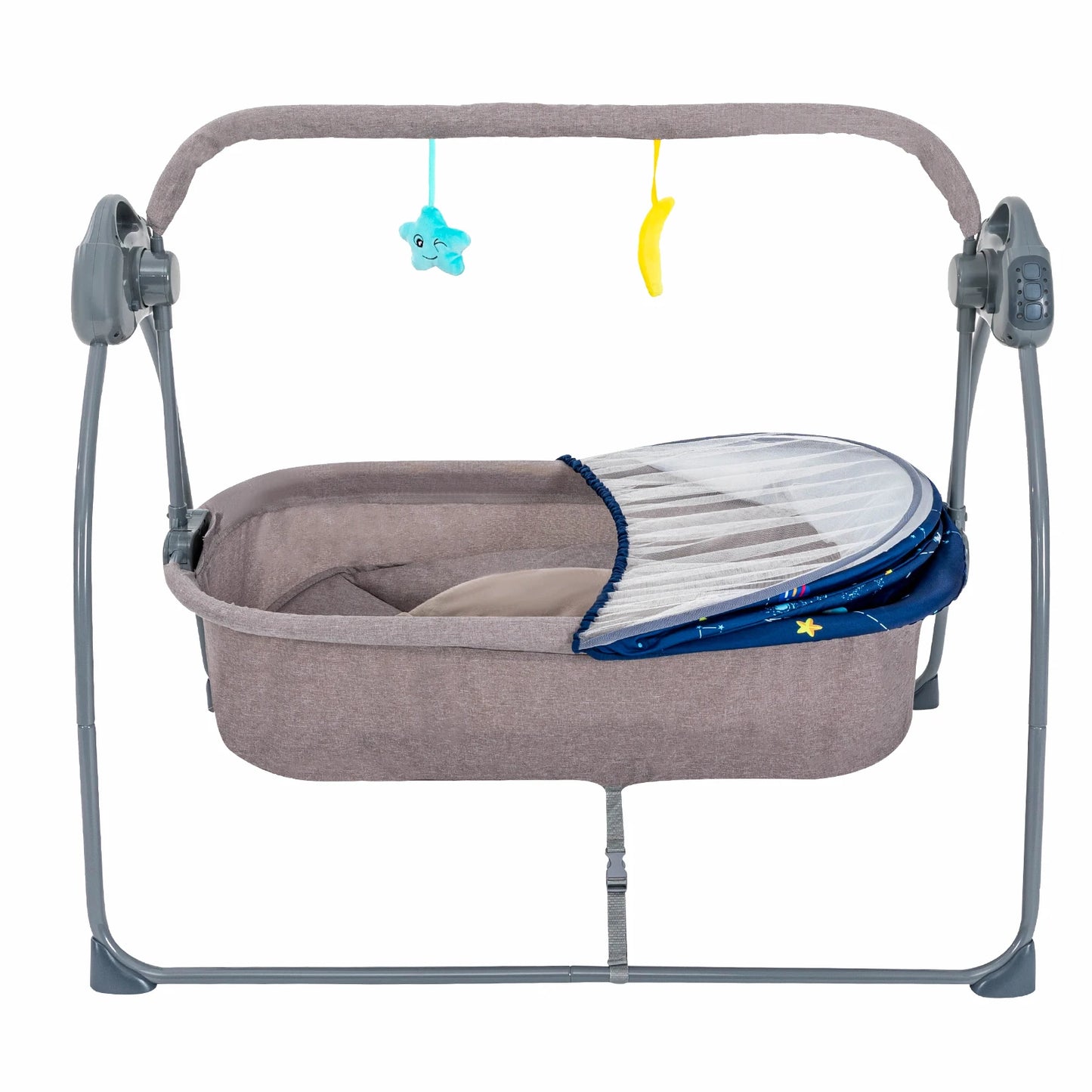 Bymaocar Electric Baby Cradle Swing With Remote Control 5 Speeds