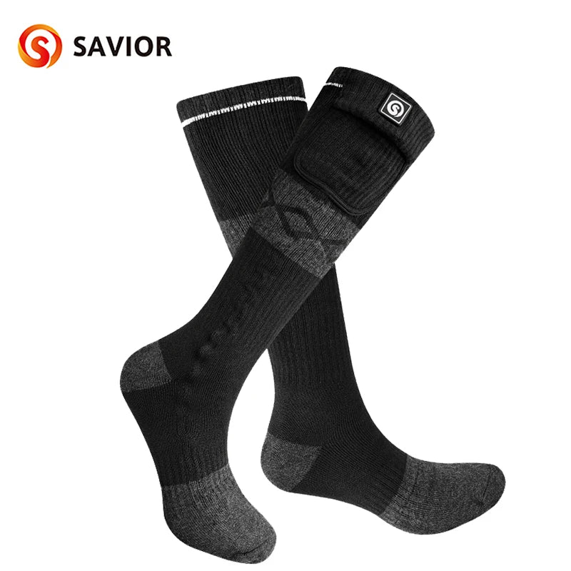 Savior Rechargeable Heated Socks For Winter Outdoor Activities