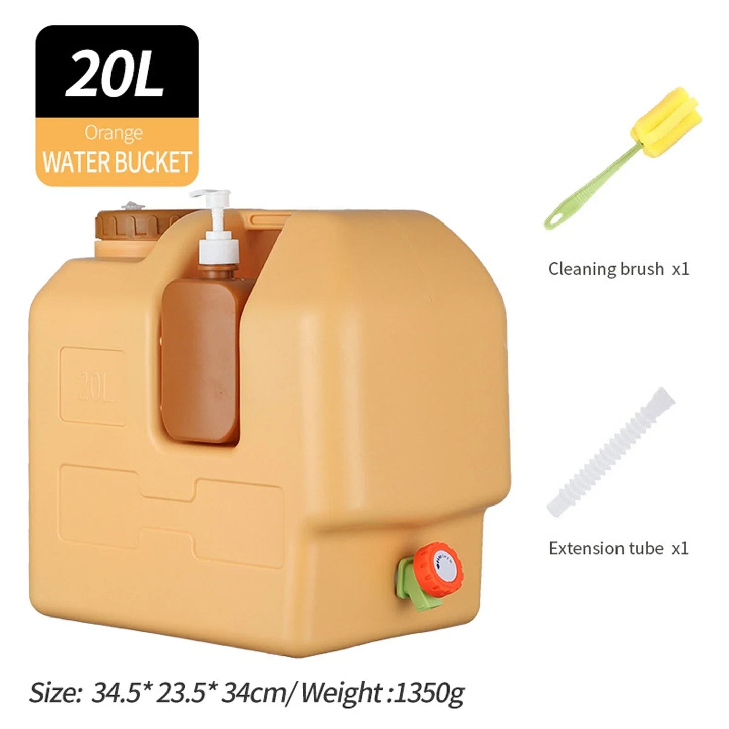 Portable Emergency Water Container With Spigot For Outdoor Camping