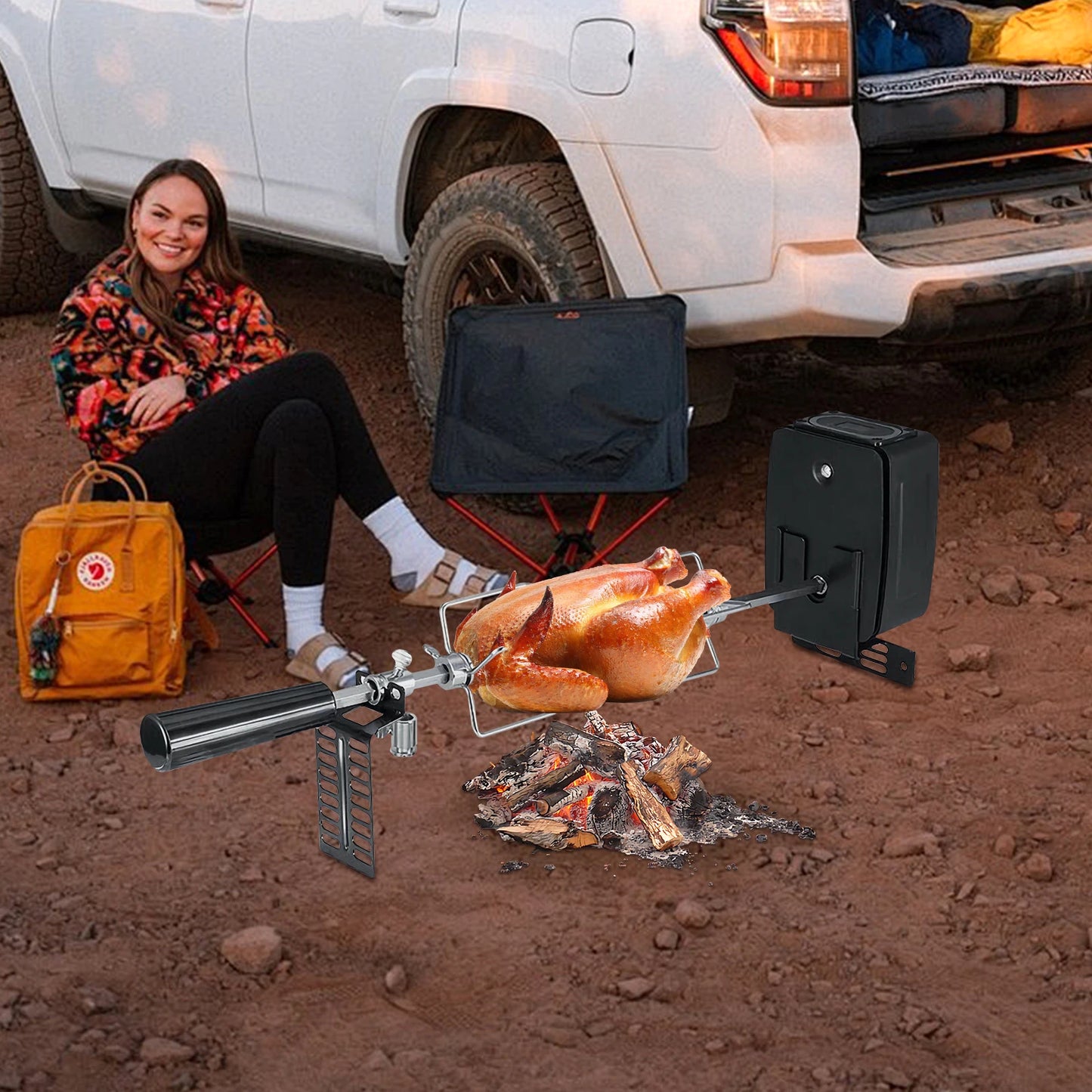 Automatic Electric Rotisserie Grill For Whole Pigs 360 Rotation
