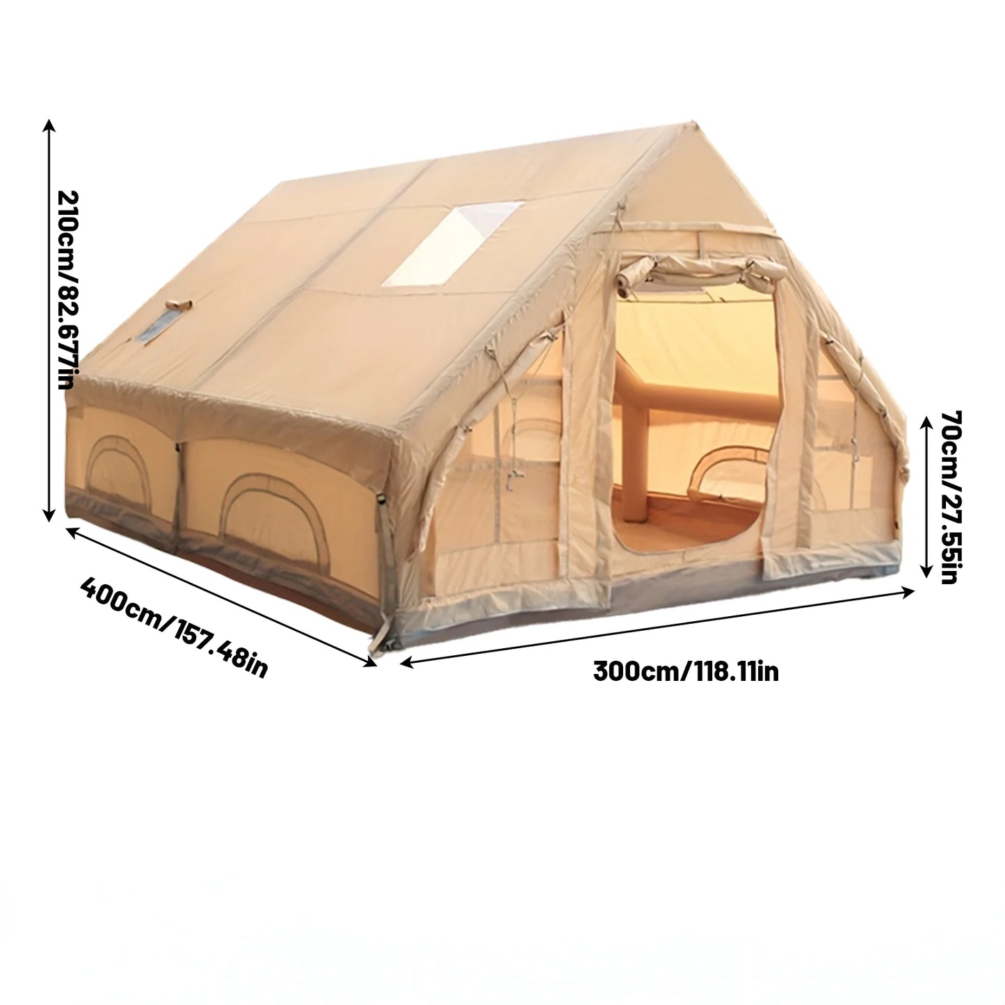 Pakicetus 4-8 Person Inflatable Camping Tent Quick Setup Waterproof Shelter