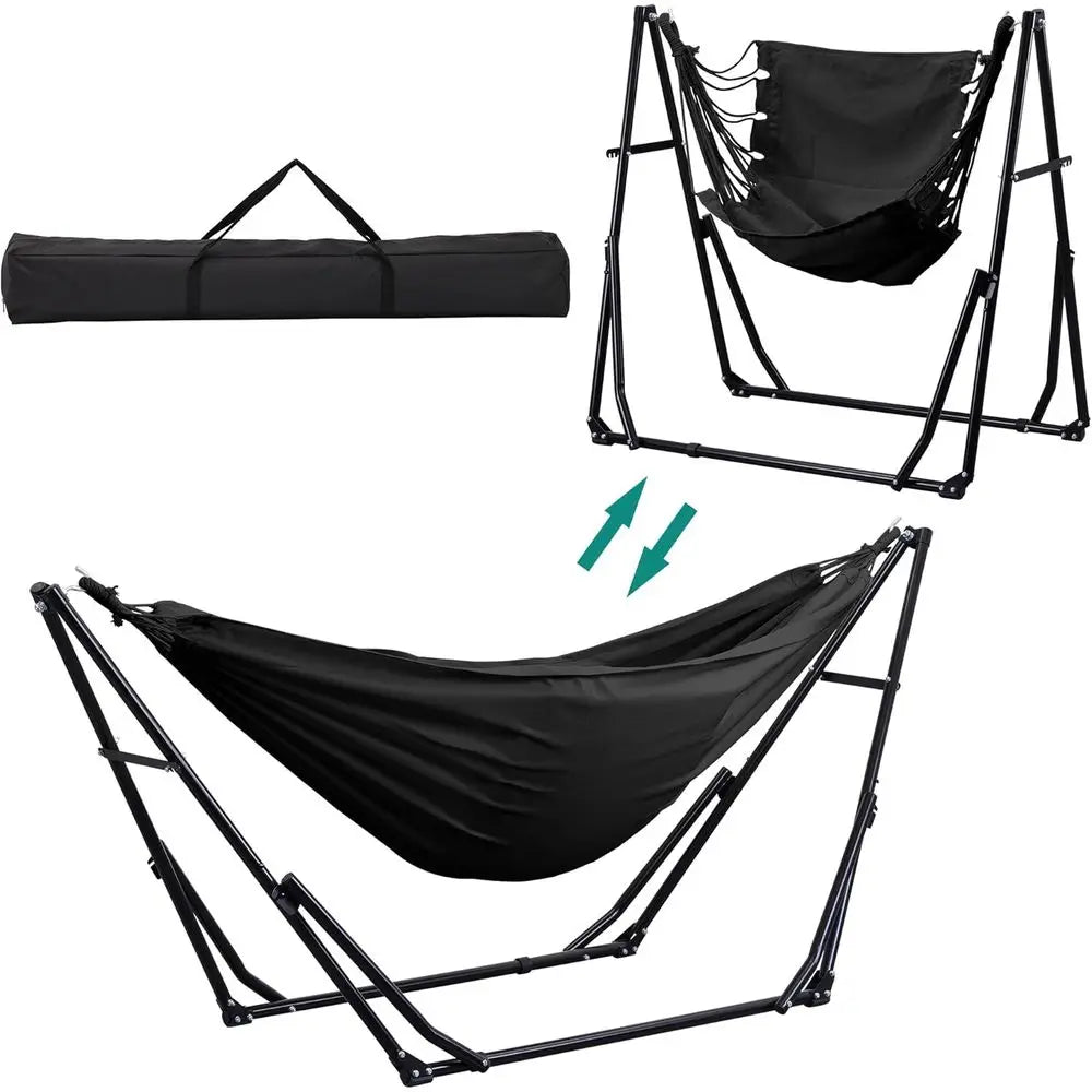 Portable 2 In 1 Hammock And Swinging Chair With Stand
