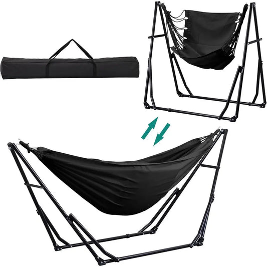 Portable 2 In 1 Hammock And Swinging Chair With Stand