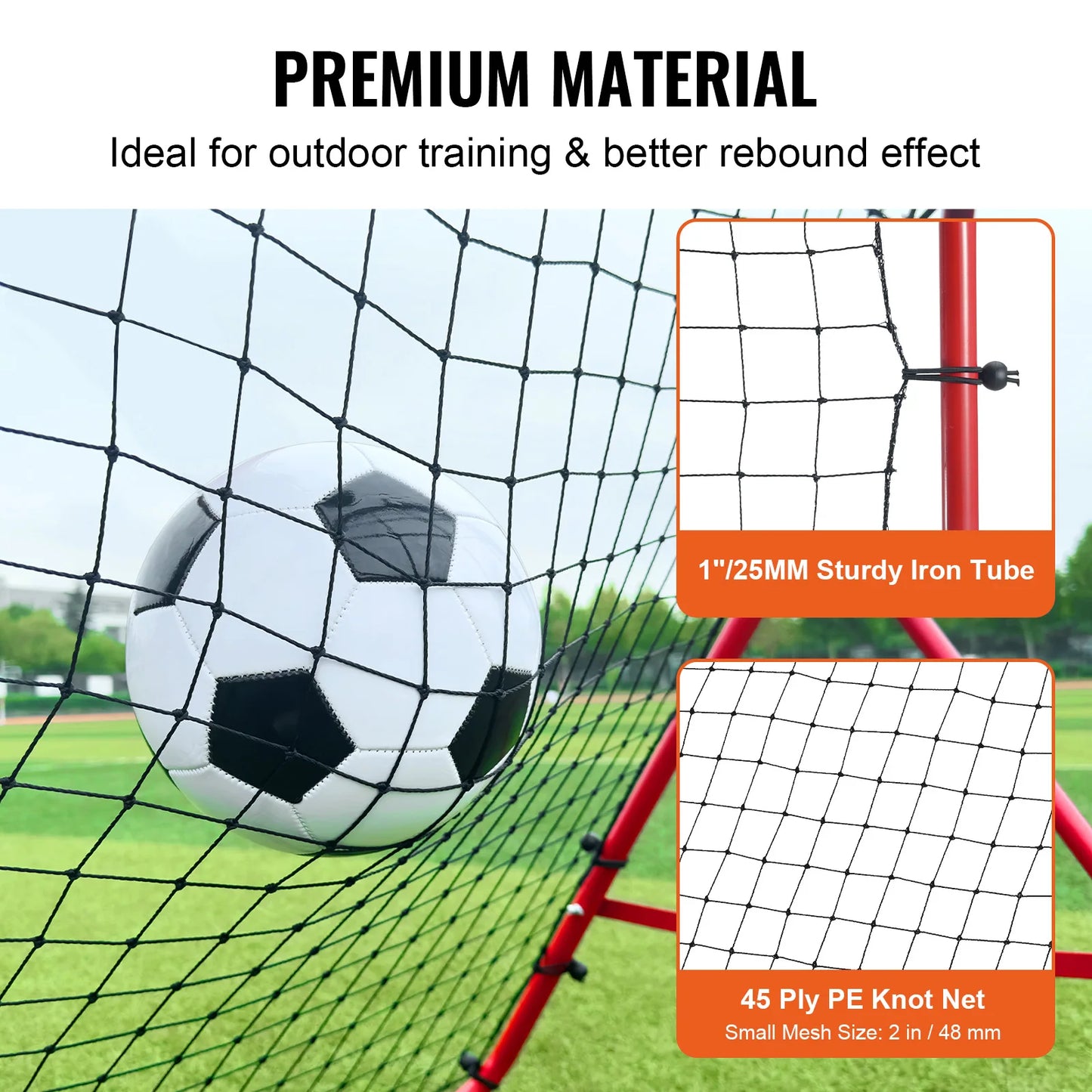 Portable Soccer Rebounder Net With Adjustable Angles For Training