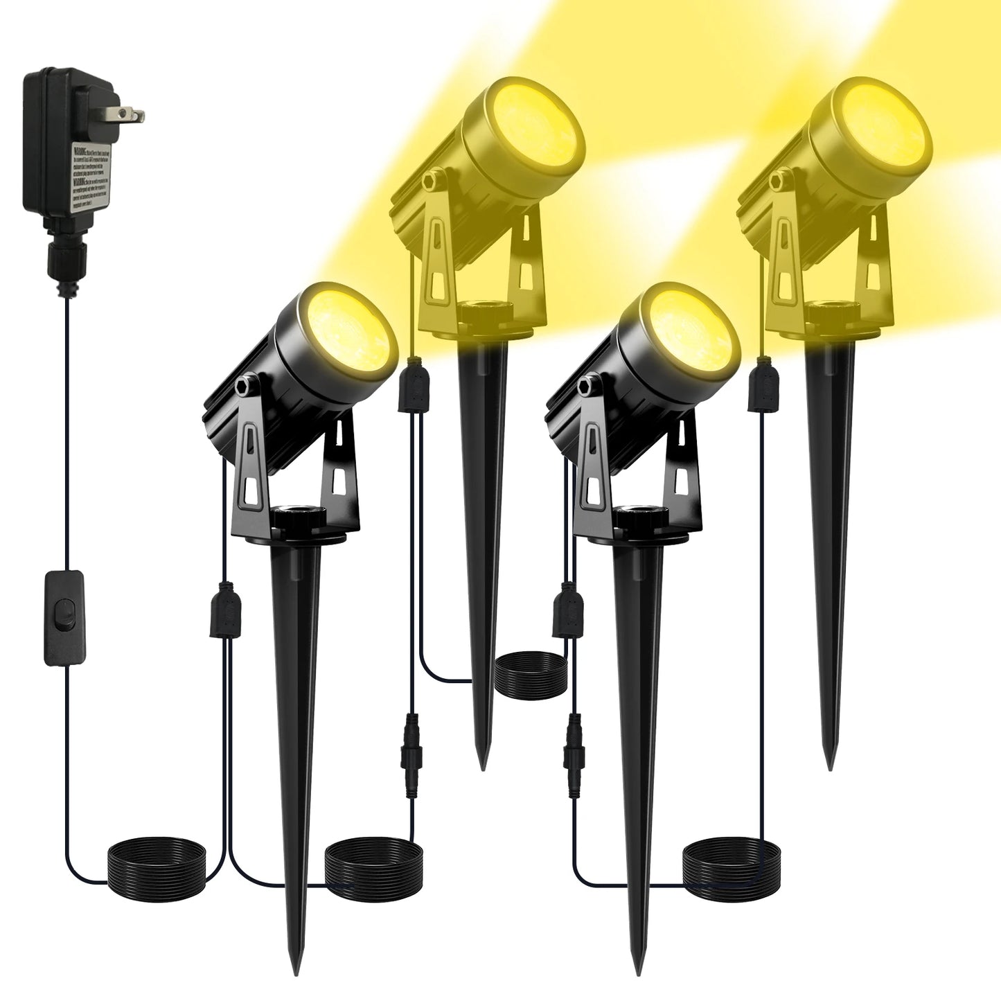 T-SUNRISE US Plug COB Spotlight Garden Light IP65 Waterproof