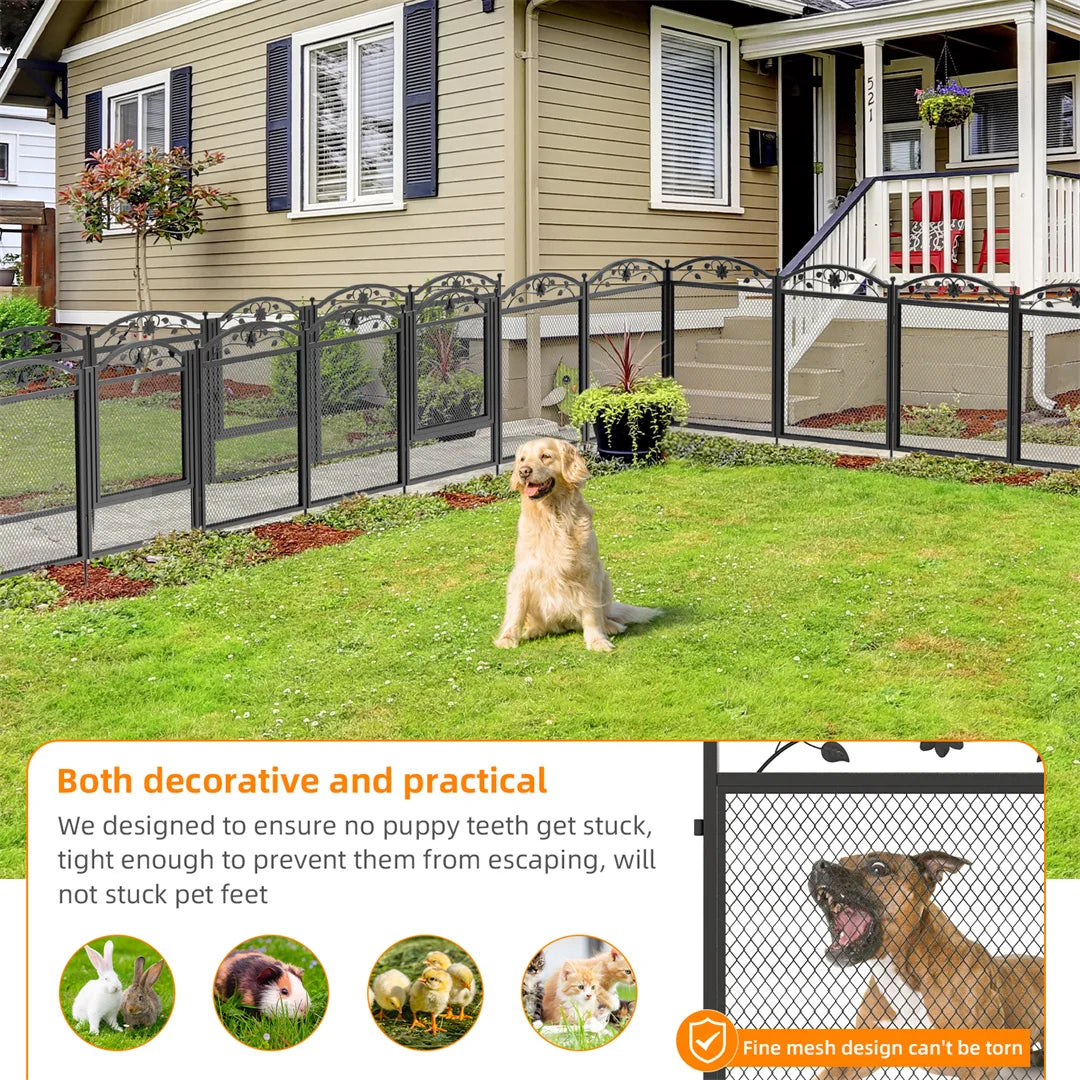 BINGOPAW Heavy Duty Metal Dog Playpen with Waterproof Whelping Pad