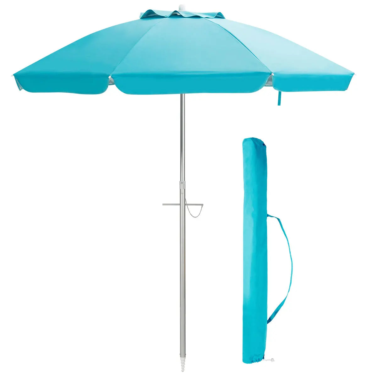 HOMASIS Patio Umbrella Sun Shade Tilt Aluminum Portable Carry Bag