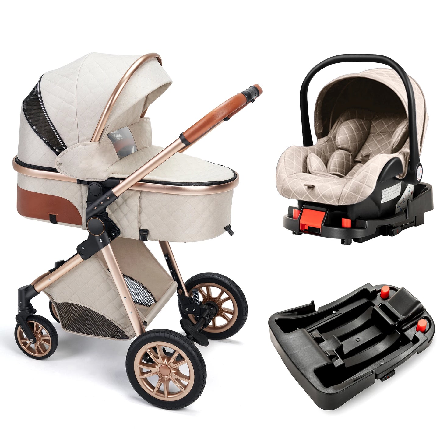 3 In 1 Baby Stroller Pram Pushchair For Newborn Baby