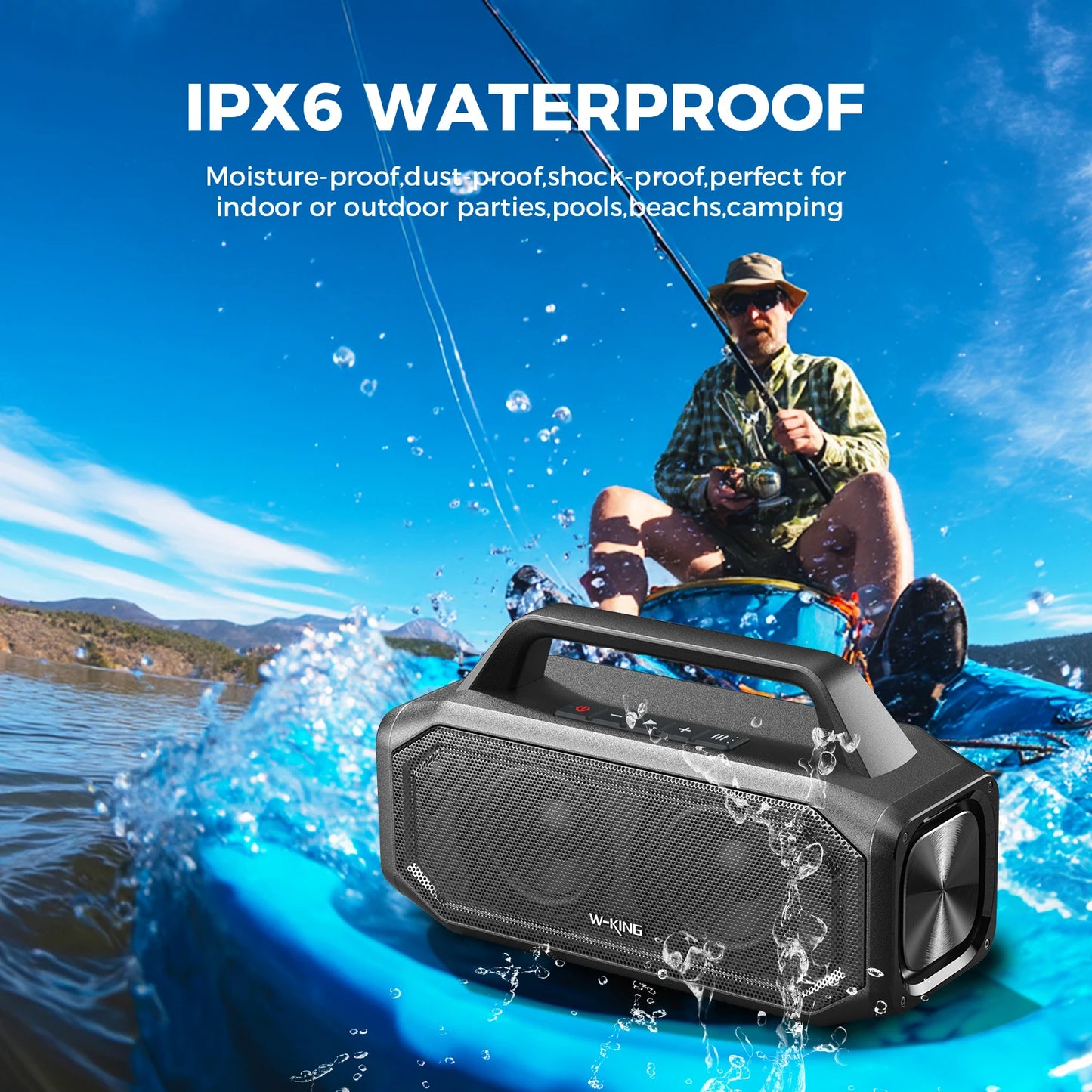W-King BT261-2 Portable Bluetooth Speaker With Bass Boost