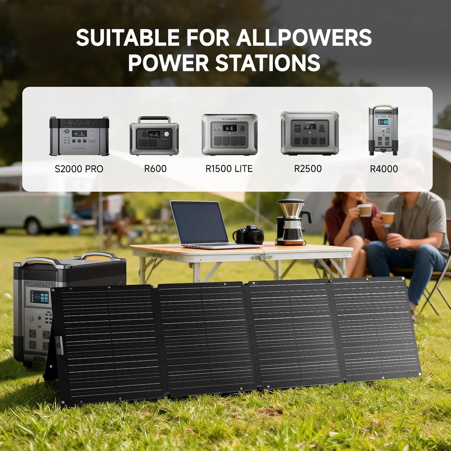 ALLPOWERS SP033 200W Foldable Portable Solar Panel Kit IP66