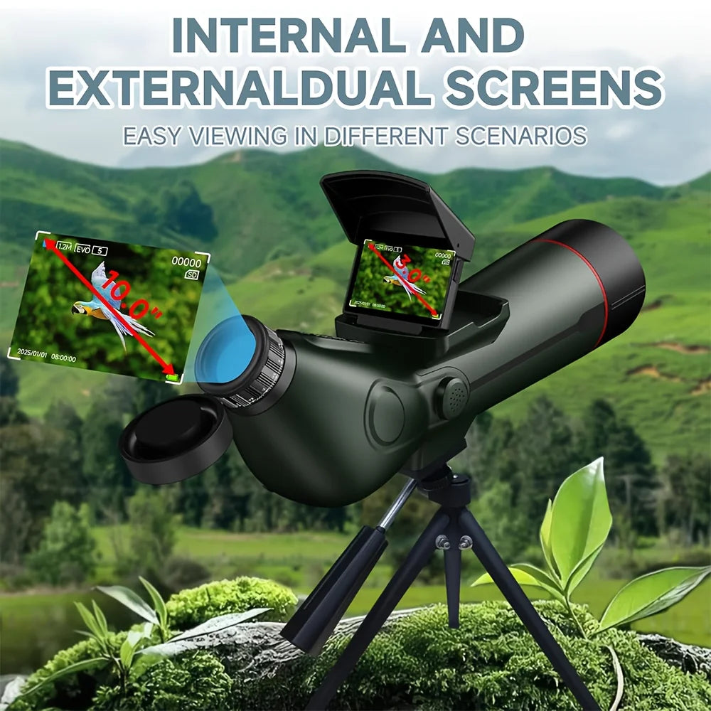 Hrvzdvw Digital Spotting Scope With Screen 4K Auto Focus
