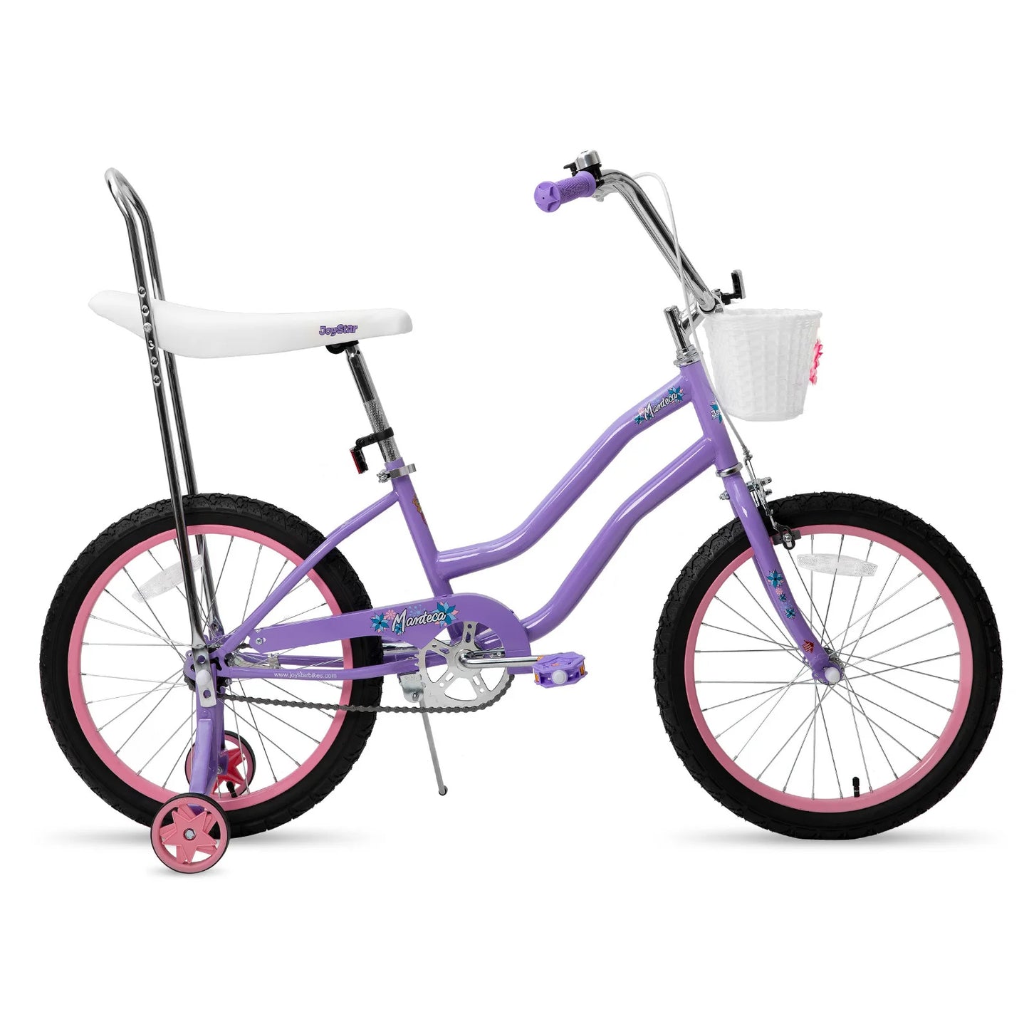 Joystar Girls Bike With Training Wheels Handbrake Coaster Brake