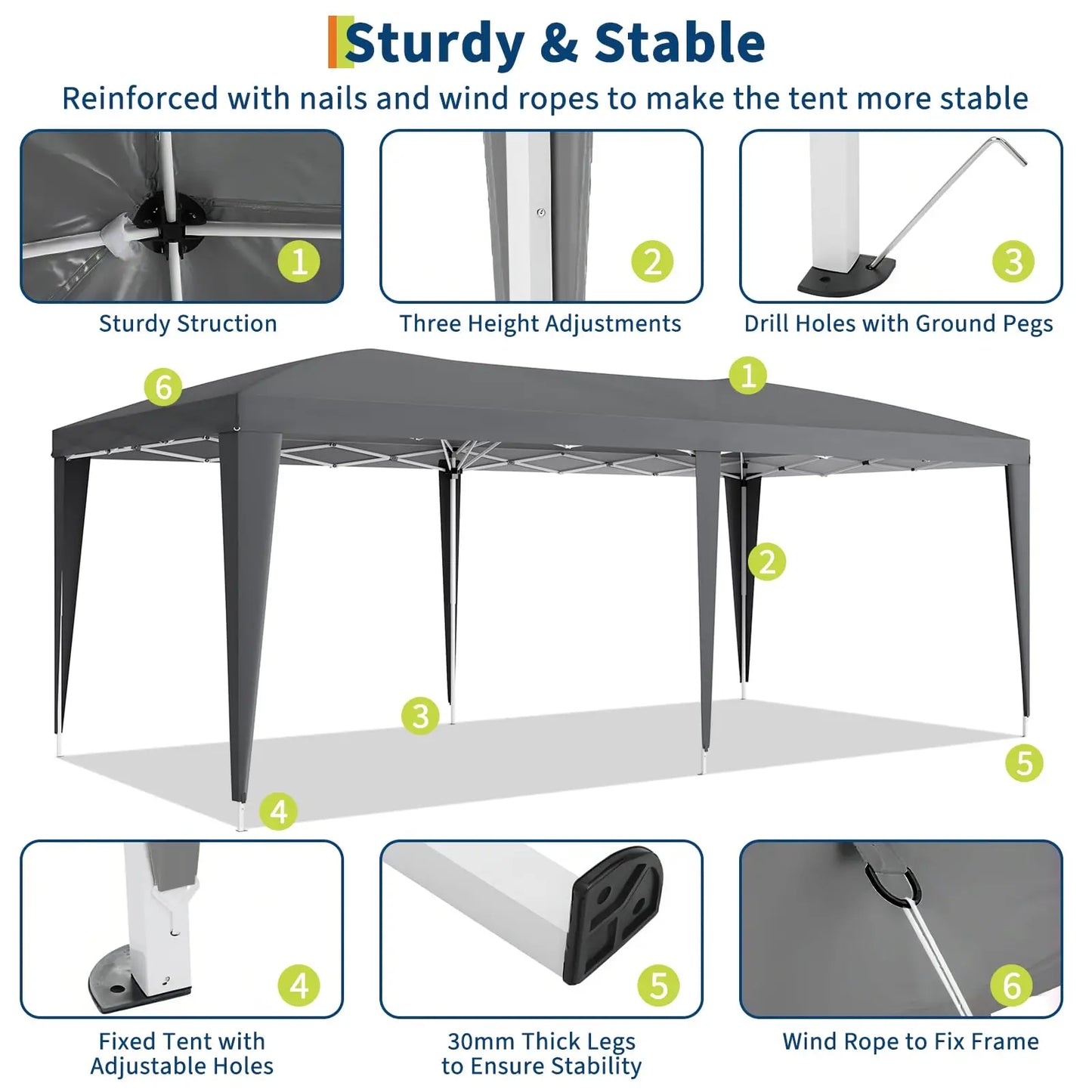 HiMISS Heavy Duty Commercial Canopy Tent With Sidewalls
