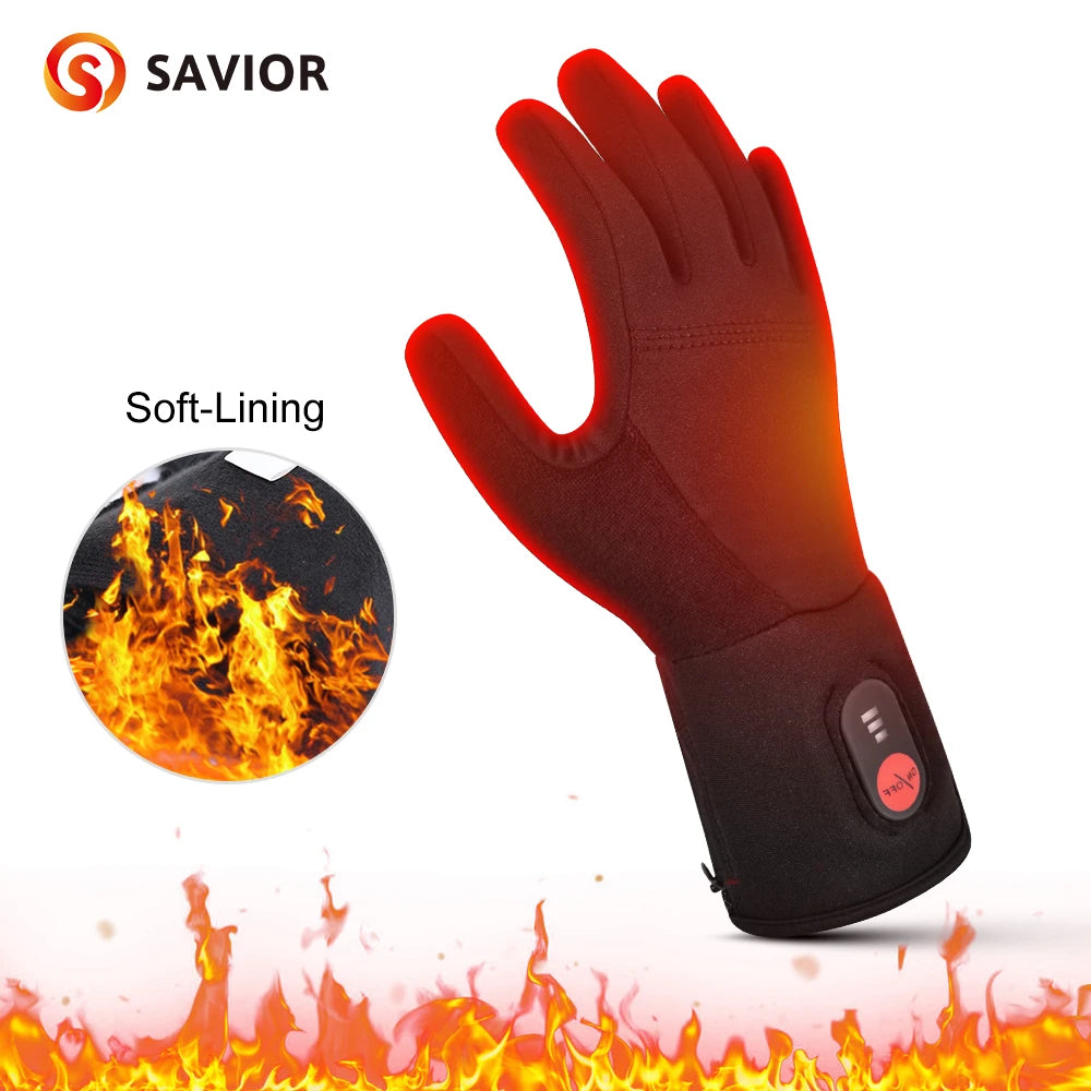 Savior Rechargeable Heated Gloves For Winter Skiing And Outdoor Use