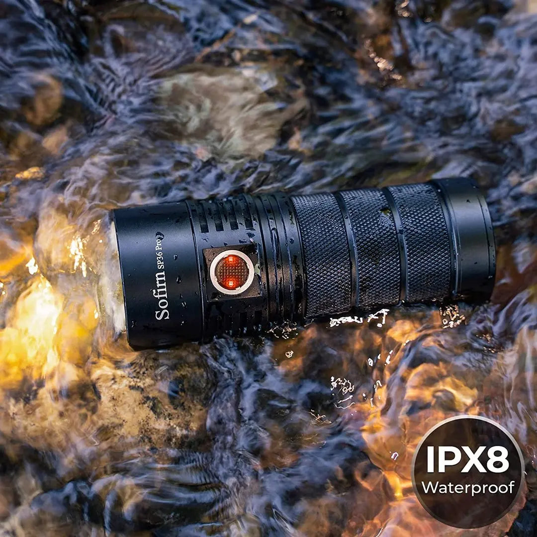 Sofirn SP36 Pro Powerful Rechargeable LED Flashlight for Outdoor Use