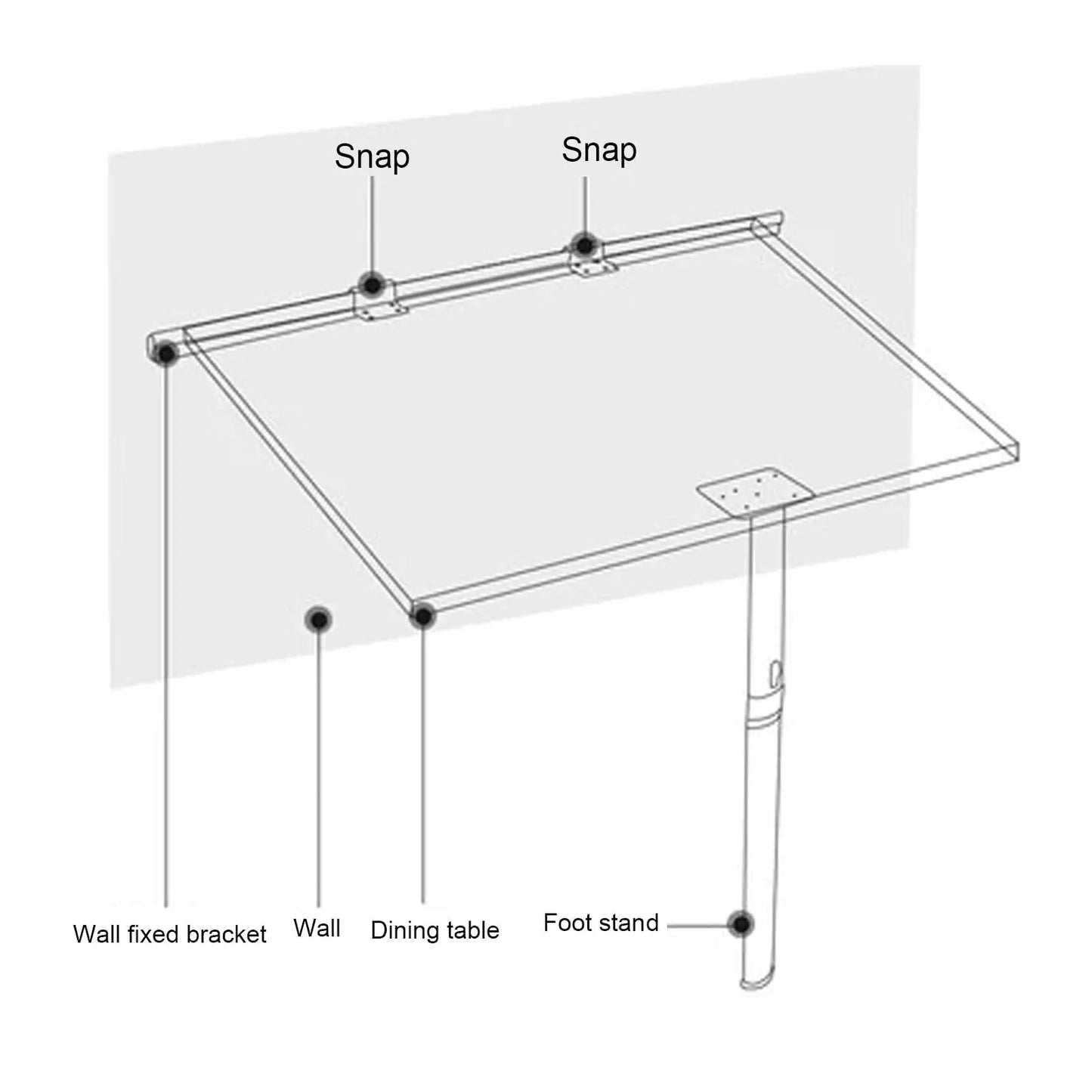 HWHongRV Detachable Folding Table Leg For Camper Van