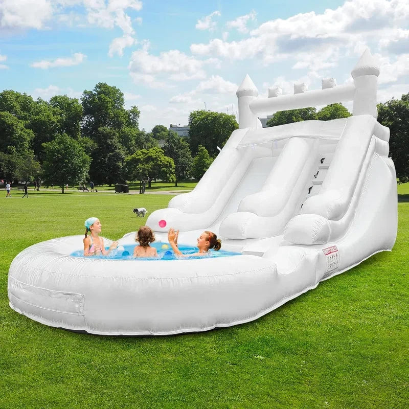 Commercial PVC Inflatable Water Slide With Splash Pool