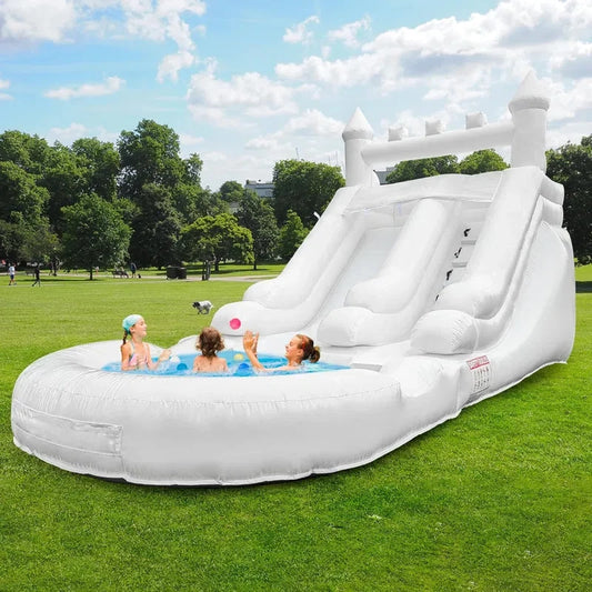 Commercial PVC Inflatable Water Slide With Splash Pool