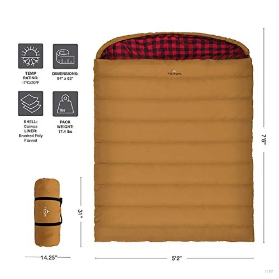 Teton Mammoth Family Sleeping Bag for Camping and Hunting
