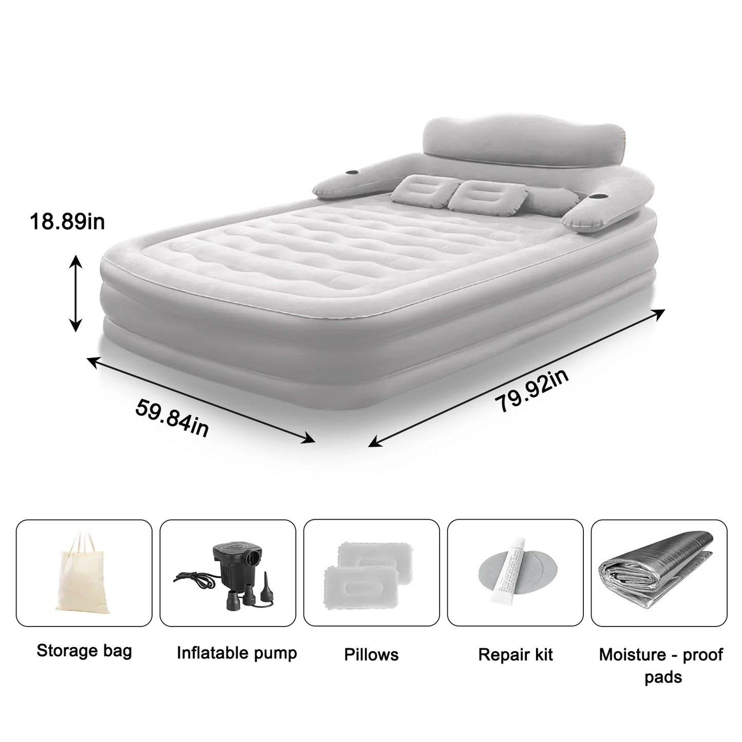 Thickened Automatic Inflatable Camping Mattress With Built In Pump