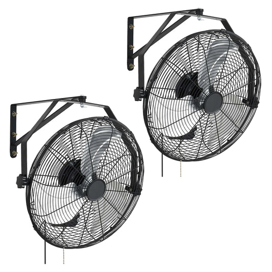 SucceBuy Wall Mount Fan 3 Speed Adjustable Rotation Industrial Workshop