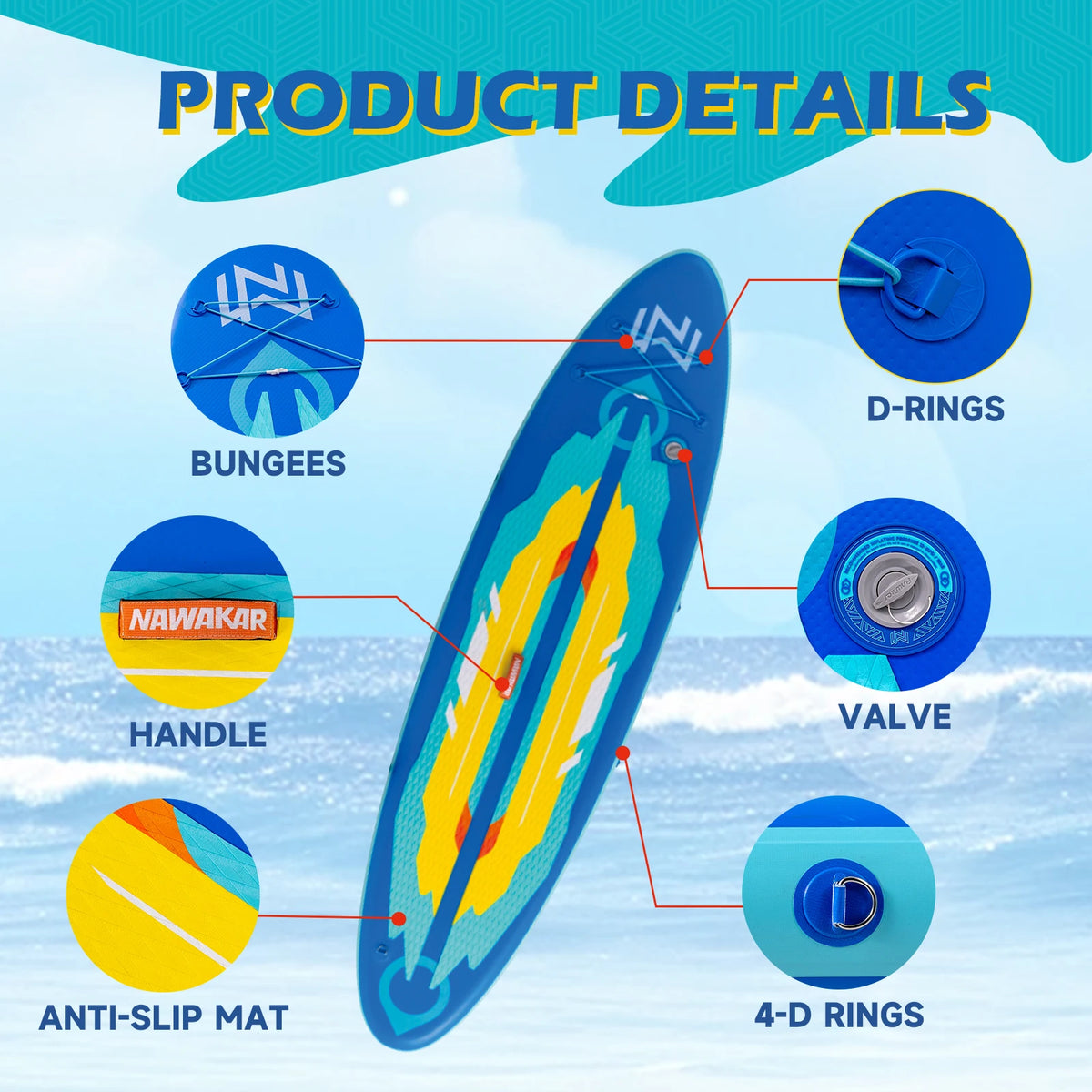 Professional Inflatable Sea Surfboard For Lure Fishing