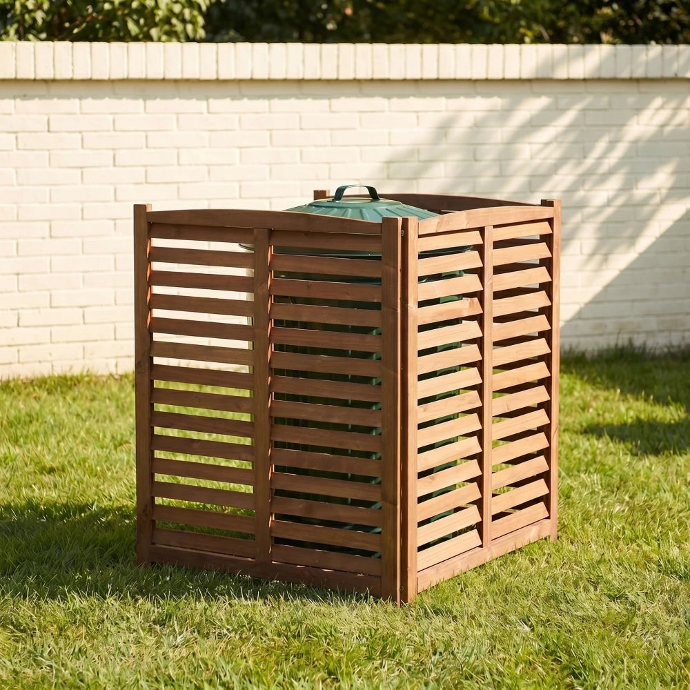 Wooden Outdoor Air Conditioner Privacy Screen Freestanding Garden Fence