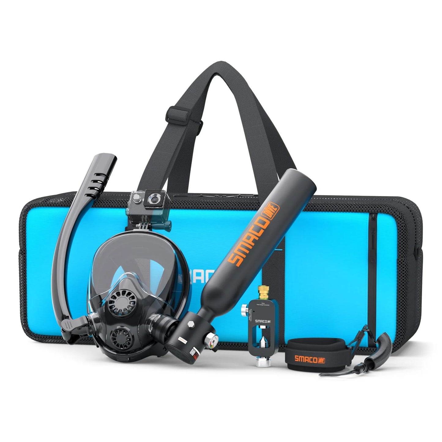 Smaco S300 0.5L Scuba Tank Snorkel Mask Portable Diving Gear