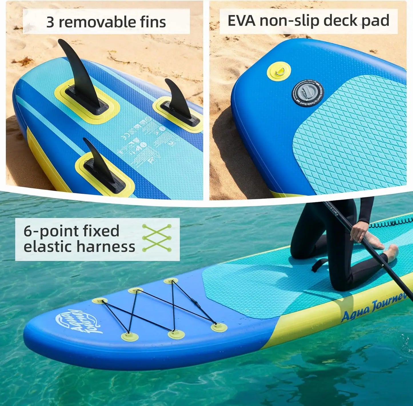 YTYIN Inflatable Stand Up Paddle Board 106 Lightweight Stable