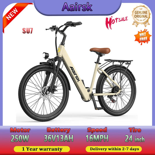 Aairsk SU7 250W E Bike 36V13Ah City Commuter Electric Bicycle