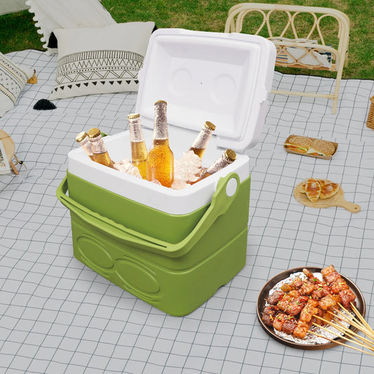 8.5L Cooler Box Outdoor Camping Picnic Car Portable Small Insulated Cooler Food Storage Box  Insulated Cooler with Handle