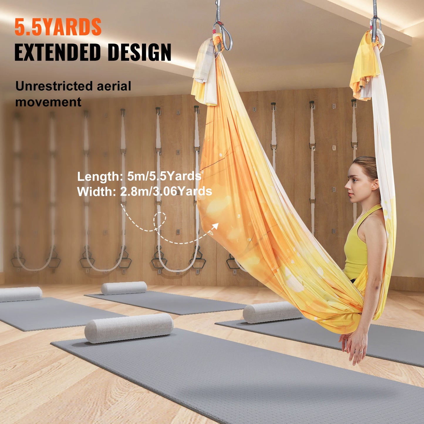 SucceBuy Aerial Yoga Hammock Kit With Nylon Rigging Hardware