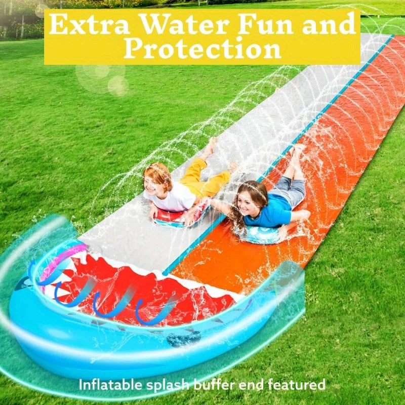 Joyfy Summer Water Slide With Dual Inflatable Boards For Everyone