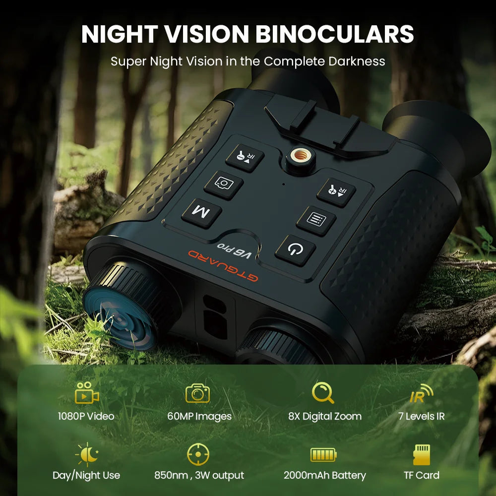 GTMEDIA 4K Night Vision Binoculars With 8x Digital Zoom